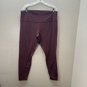 Lululemon Pant Womens 18 Red Cassis Align High Rise 28" Pull On Yoga Athleisure